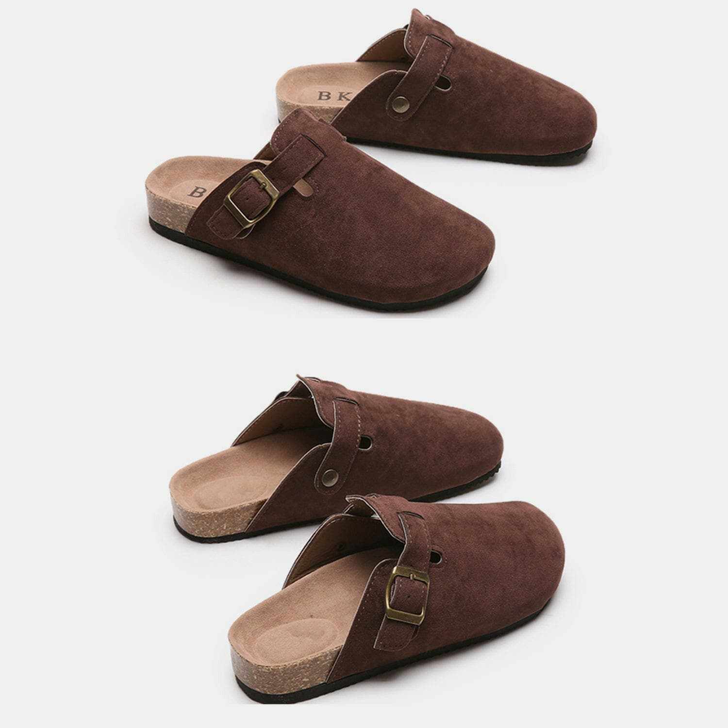 Stylish Suede Closed-Toe Buckle Sandals for Women - Comfortable & Fashionable Summer Shoes for Casual Outings and Beach Walks