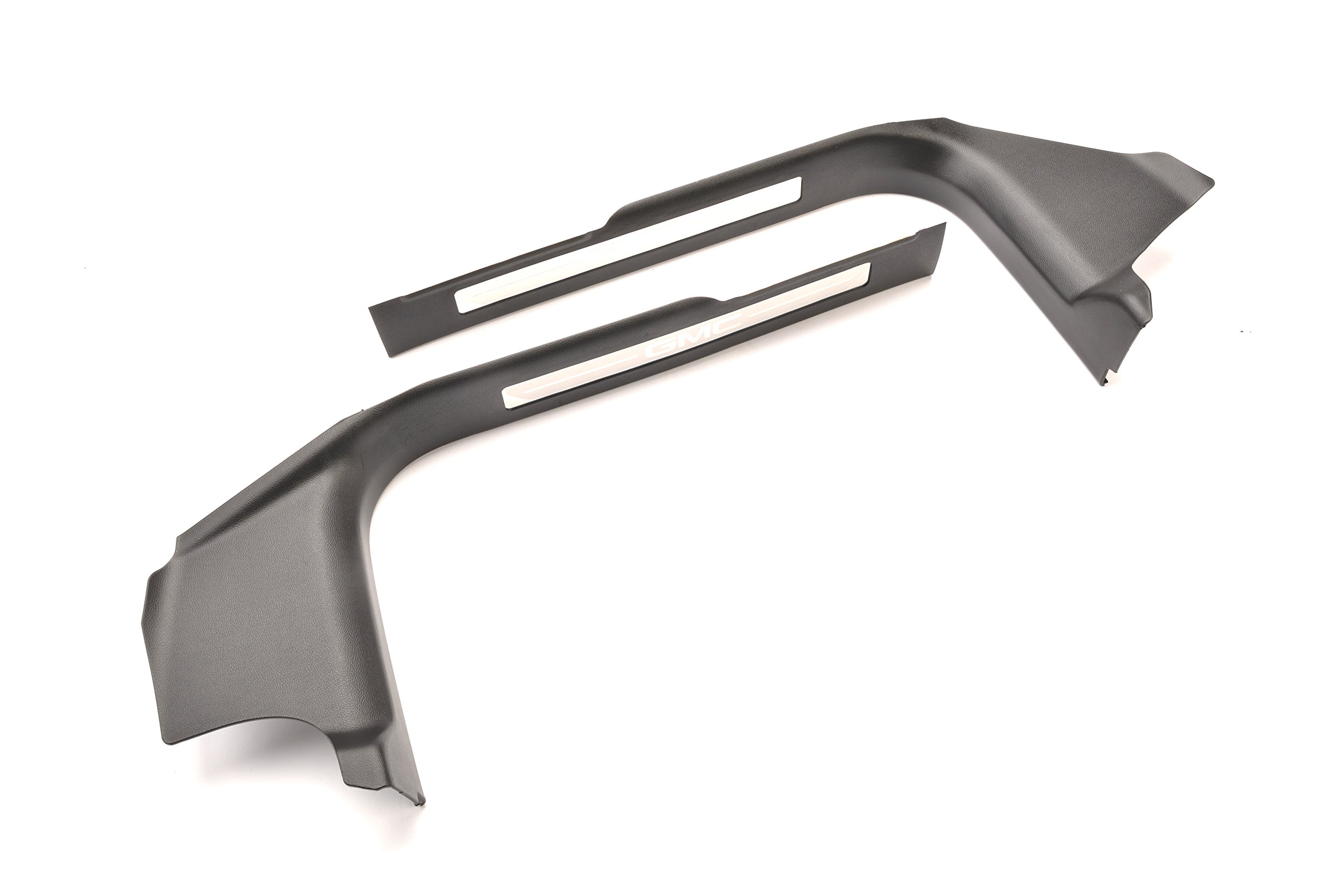 GM Accessories 23114162 Front Door Sill Plates - Jet Black Surround with GMC Logo | Durable Protection & Stylish Upgrade for GMC Vehicles
