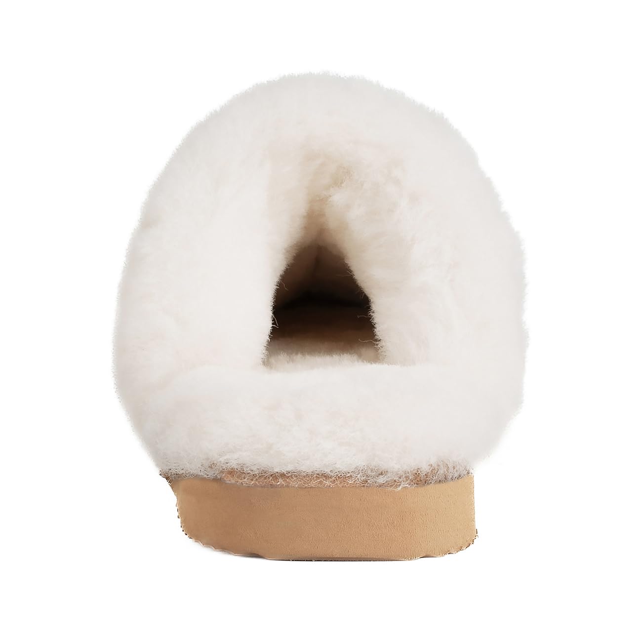 Parfeying Women's Sheepskin House Slippers - Soft Indoor/Outdoor Shearling Slippers for Women with Non-Slip Sole | Cozy Home, Office & Winter Wear