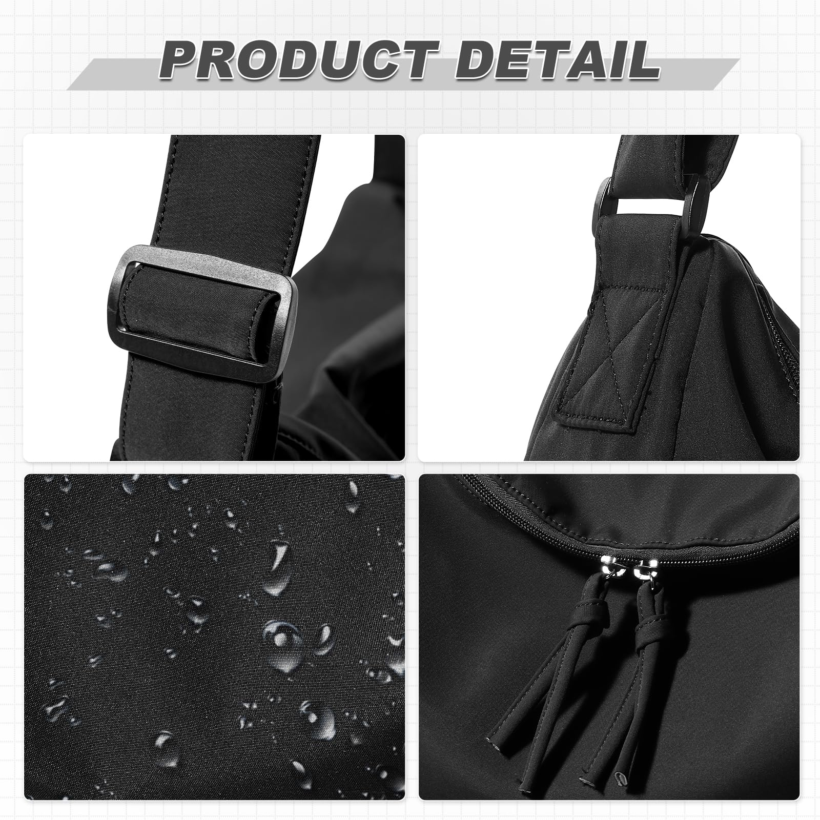 Stylish Women's Hobo Crossbody Bag - Nylon Crescent Shoulder Purse for Everyday Use | Trendy Dumpling & Half Moon Design | Perfect for Work, Travel & Casual Outings
