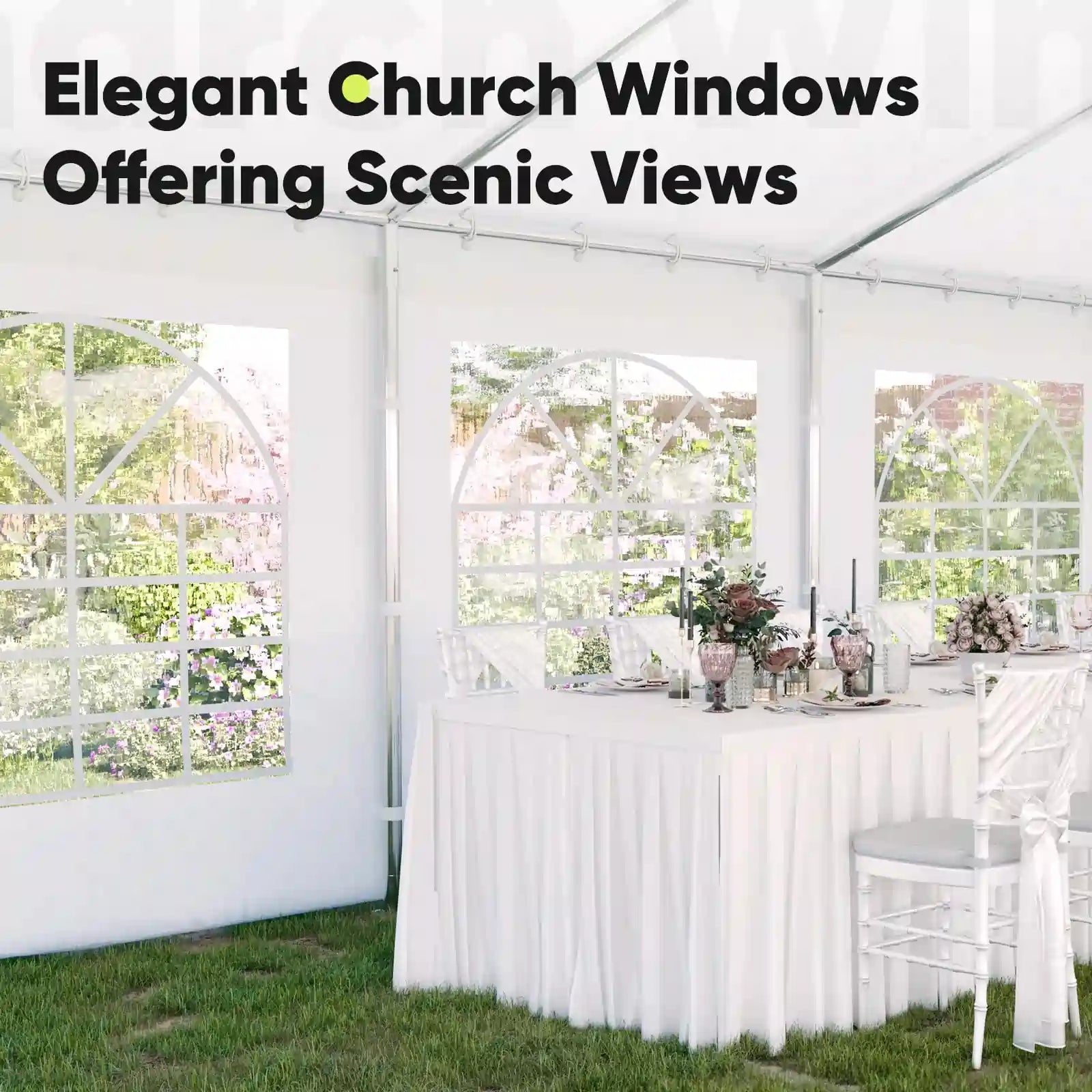 Quictent 20x30ft Large White Party Tent - Waterproof & Sturdy Outdoor Canopy for Weddings, Events, and Backyard Gatherings