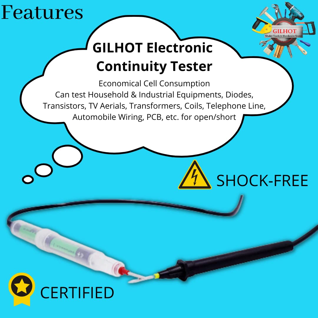 Gilhot® Electronic Continuity Tester & Air Blower Pump Cleaner Kit - 2-in-1 Multifunctional Tool for Circuit Testing & Dust Cleaning - Perfect for Electronics Repair, PC Maintenance & DIY Projects