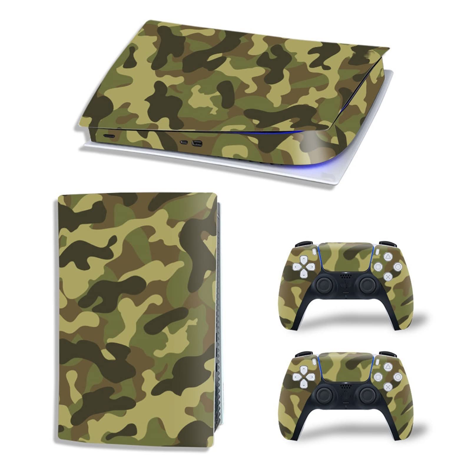 Anime Console Vinyl Skin Decal for PS5 Digital Edition - Scratch-Resistant Protective Cover for 2 Controllers - Bubble-Free Application - Perfect for Gaming Setups & Anime-Themed Rooms
