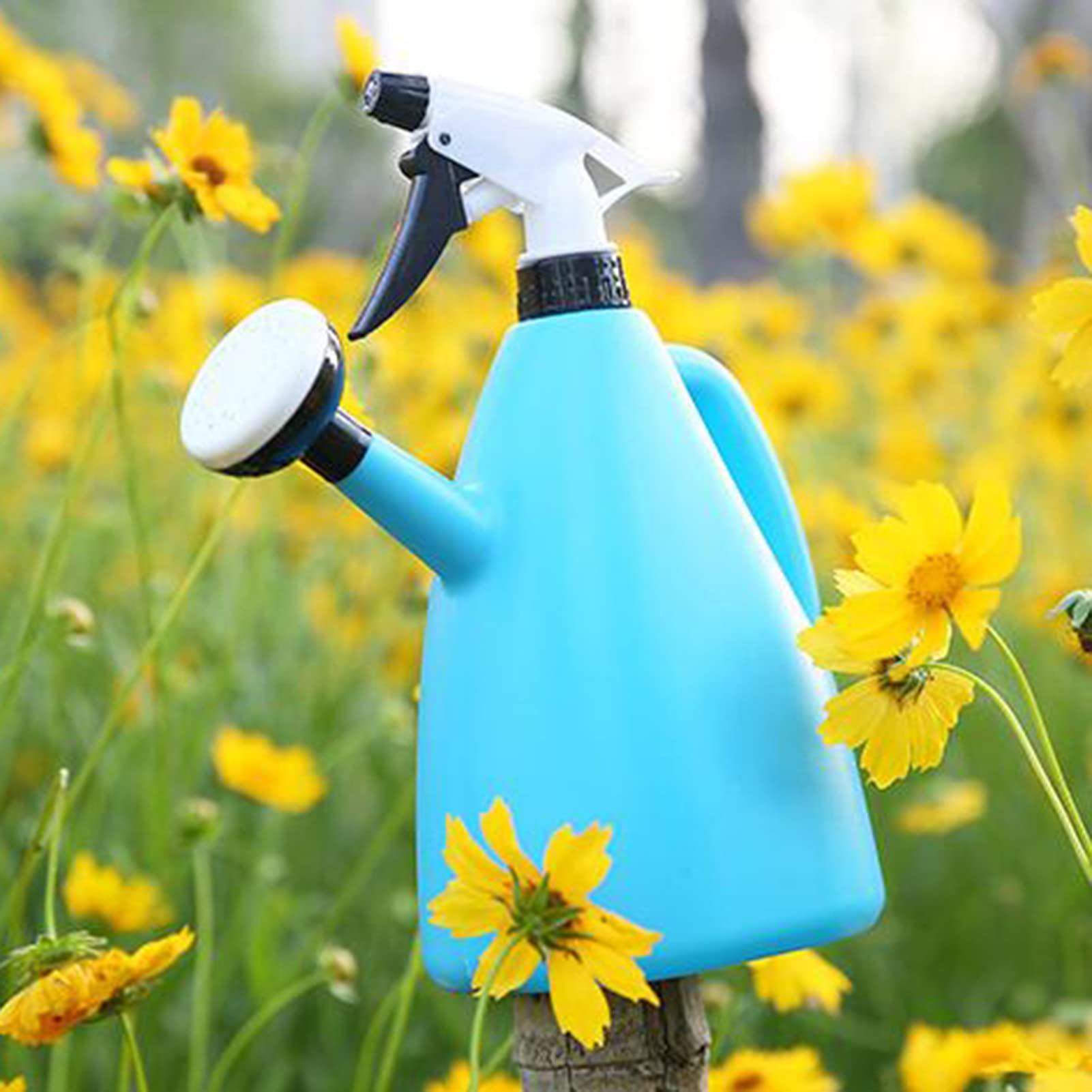 Adjustable Rotating Nozzle Watering Can for Indoor & Outdoor Plants - Blue PP Multifunctional Gardening Sprayer for Home Use | Perfect for Houseplants, Flowers, Balcony Gardens & Small Greenhouses