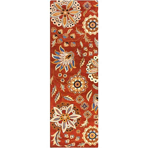 Surya Athena ATH-5126 Hand Tufted Wool Round Floral and Paisley Area Rug - 8-Feet Diameter, Soft & Durable for Living Room, Bedroom, or Office Decor