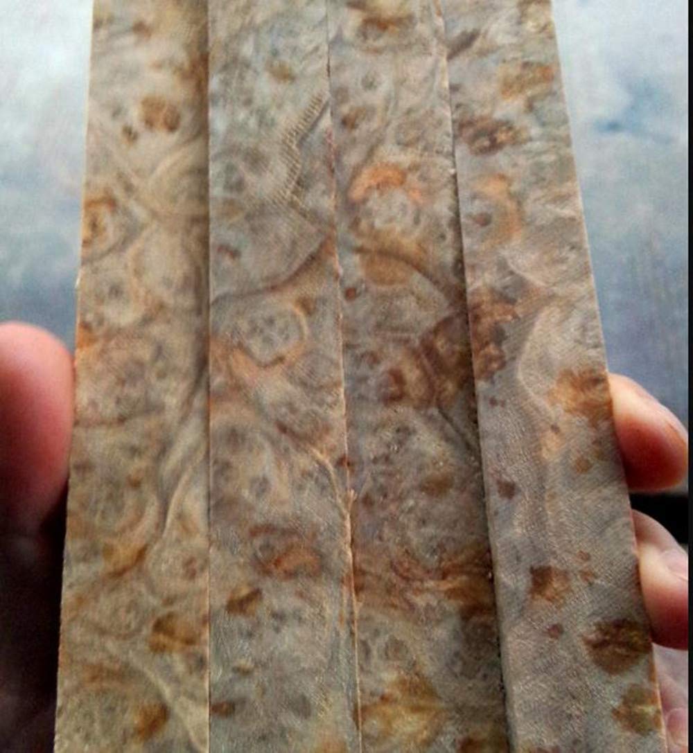 Premium Burma Golden Camphor Wood Knife Handle Scales - 12x4x3cm DIY Custom Sword & Knife Grips Material for Blank Blades - Unique Natural Wood Texture - Perfect for Knife Making, Woodworking Projects & Handcrafted Gifts