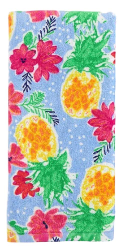 Premium Pineapple Tropical Kitchen Towel Set - Soft Absorbent Hand Towels for Kitchen, Bathroom & Beach - 100% Cotton Decorative Dish Towels for Summer, Tropical Theme Decor