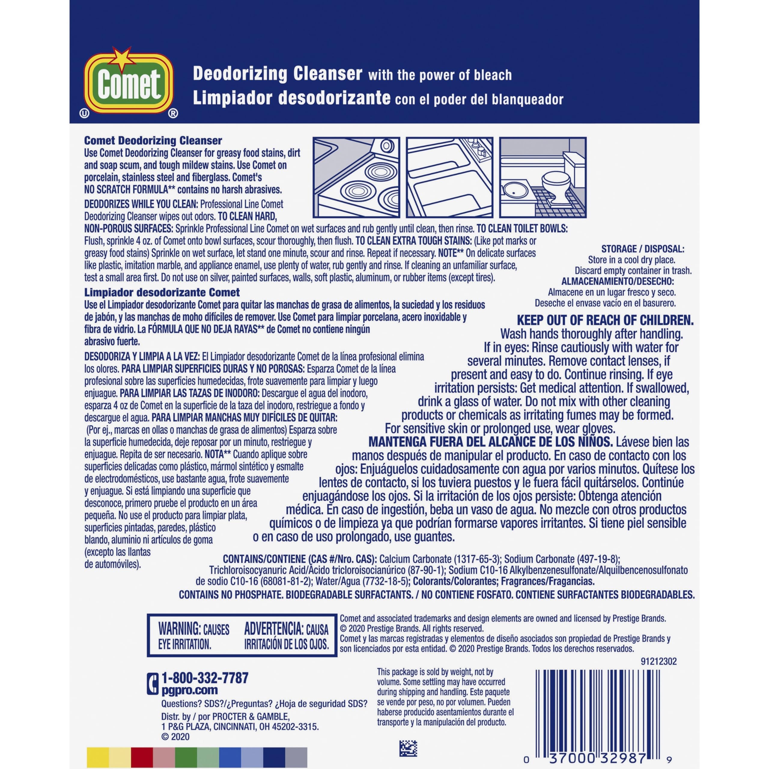 Chlorinol Powder Cleanser - 21 oz Canister for Deep Cleaning & Stain Removal | Ideal for Laundry, Kitchen, Bathroom & Household Surfaces