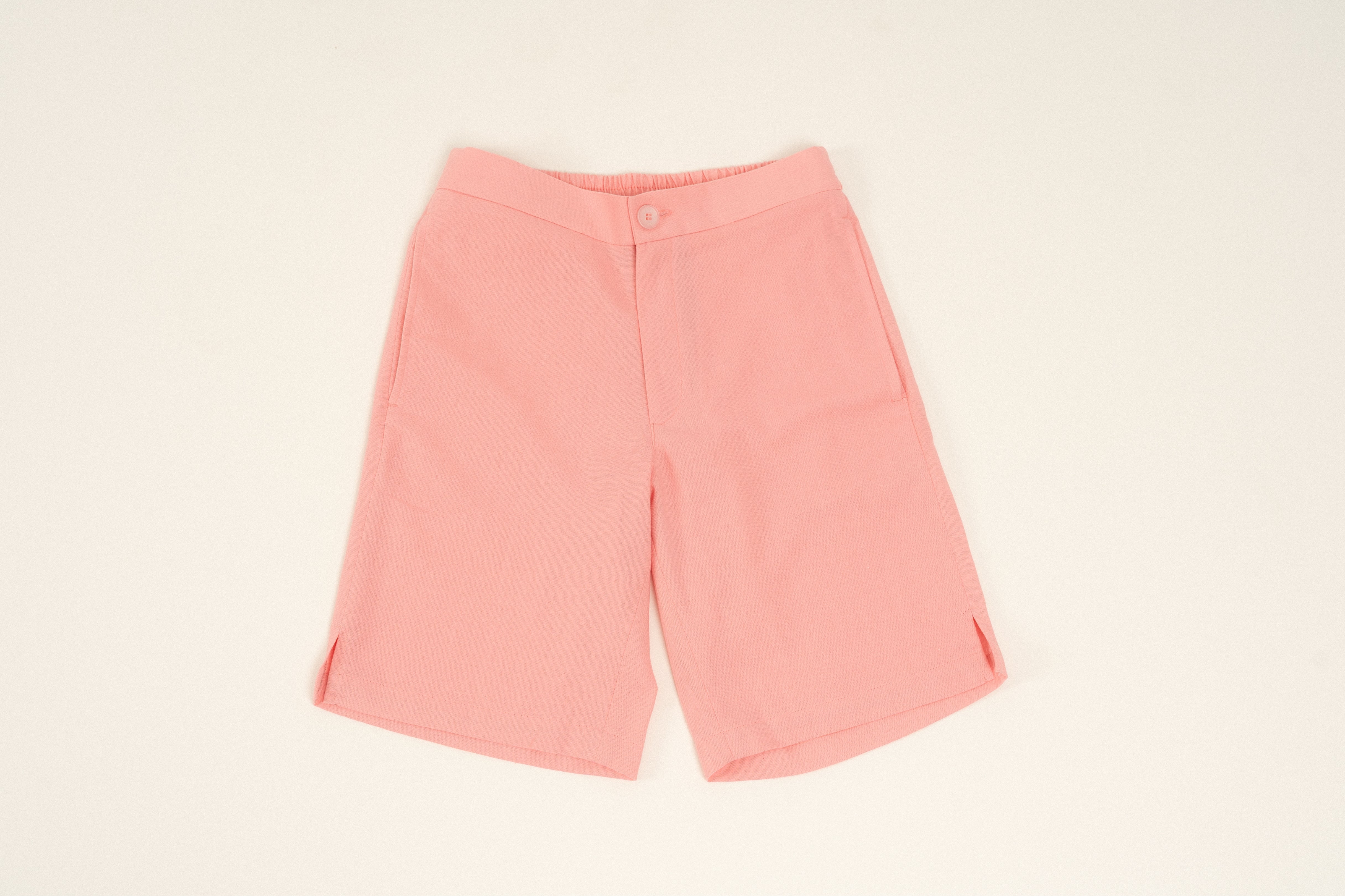 Bondi Pink Linen Shorts for Women - Breathable Summer Casual Shorts with Pockets | Perfect for Beach, Vacation & Everyday Wear