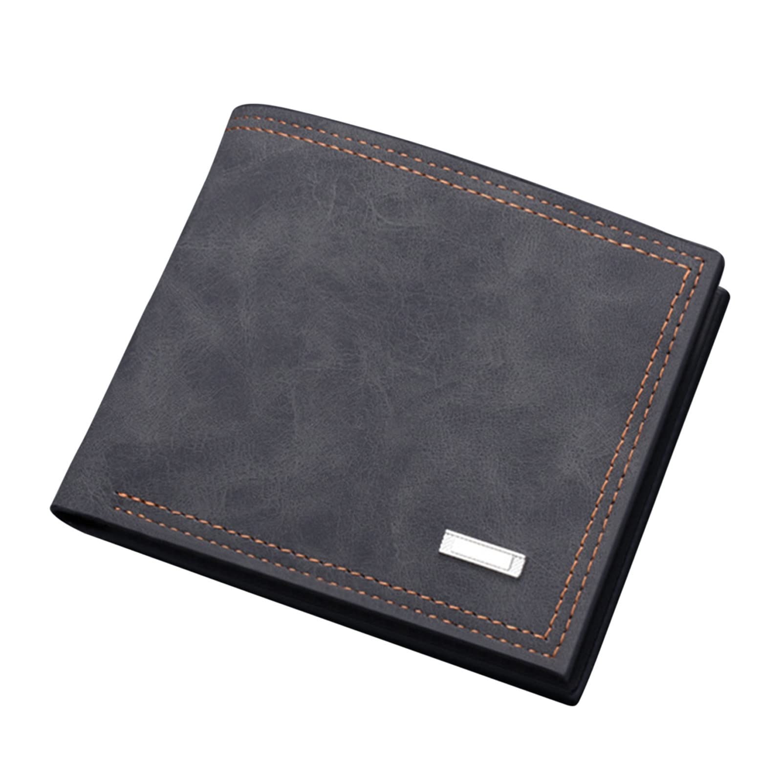 Men's Slim RFID Blocking Leather Wallet with Multiple Card Slots - Minimalist Front Pocket Wallet for Credit Cards & Cash - Perfect for Everyday Carry, Travel & Business (Black)