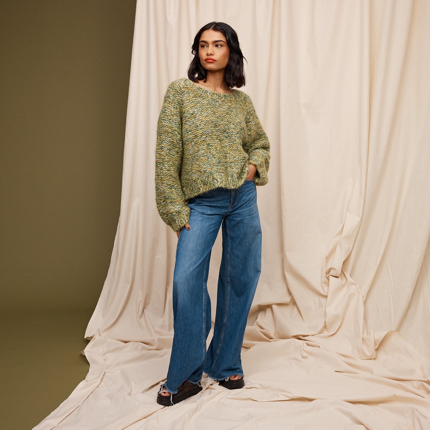 Emerald Green Jumper by Leroy - Stylish Knit Sweater for Women | Perfect for Casual Wear, Office Outfits & Winter Fashion