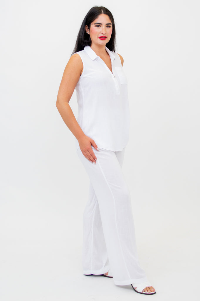 Breathable Linen Bamboo Hula Tank Top - Soft & Comfortable Women's Summer Blouse for Yoga, Beach, and Casual Wear