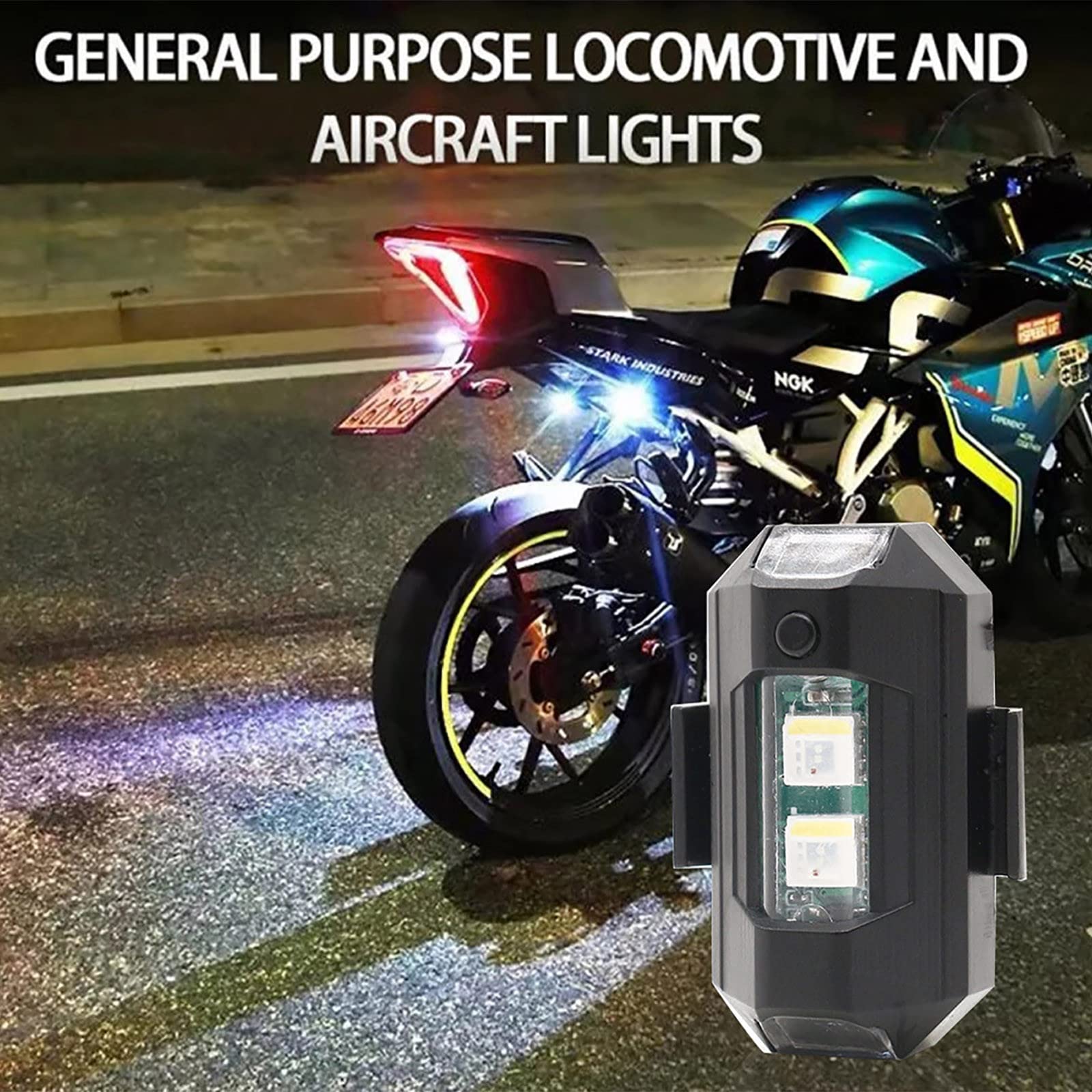 2024 New USB Rechargeable Waterproof LED Anti-Collision Warning Lights - 7 Color Wireless Strobe Lights with Remote Control for Cars, Trucks & Emergency Vehicles (1PC) - Perfect for Night Driving, Roadside Emergencies & Vehicle Safety