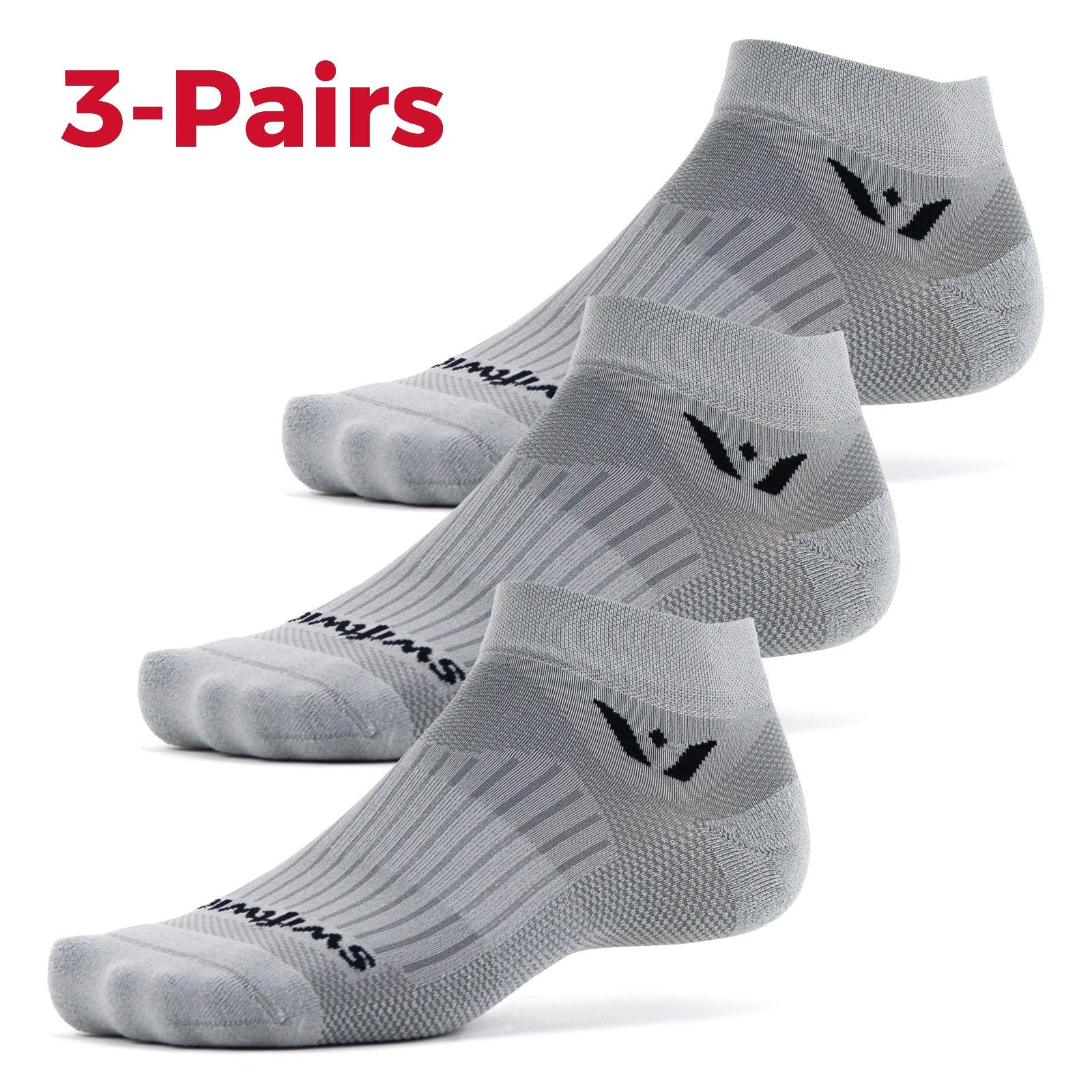 Swiftwick ASPIRE (3 Pairs) Performance Running & Cycling Socks - Breathable Compression Socks for Men & Women - Ideal for Marathon, Gym Workouts and Outdoor Sports