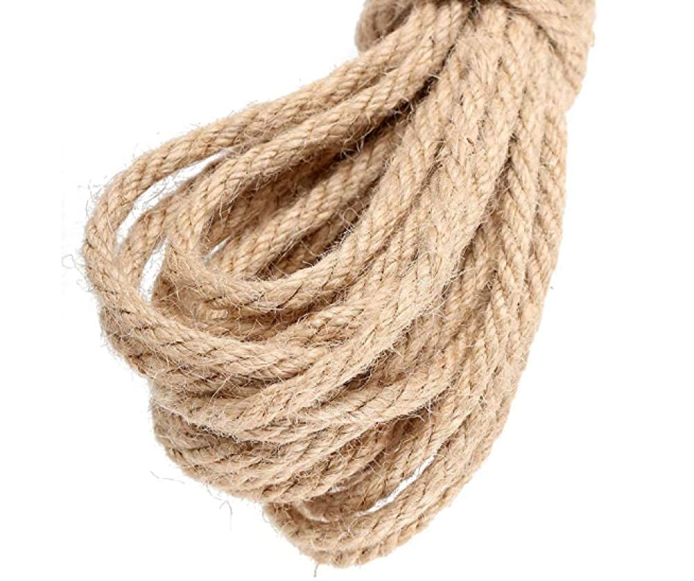 Natural Jute Rope 20mm x 20m - Eco-Friendly Hemp Twine for Gardening, DIY Crafts, Home Decor & Outdoor Use - Strong Manila Rope in Tan/Brown for Indoor & Outdoor Projects