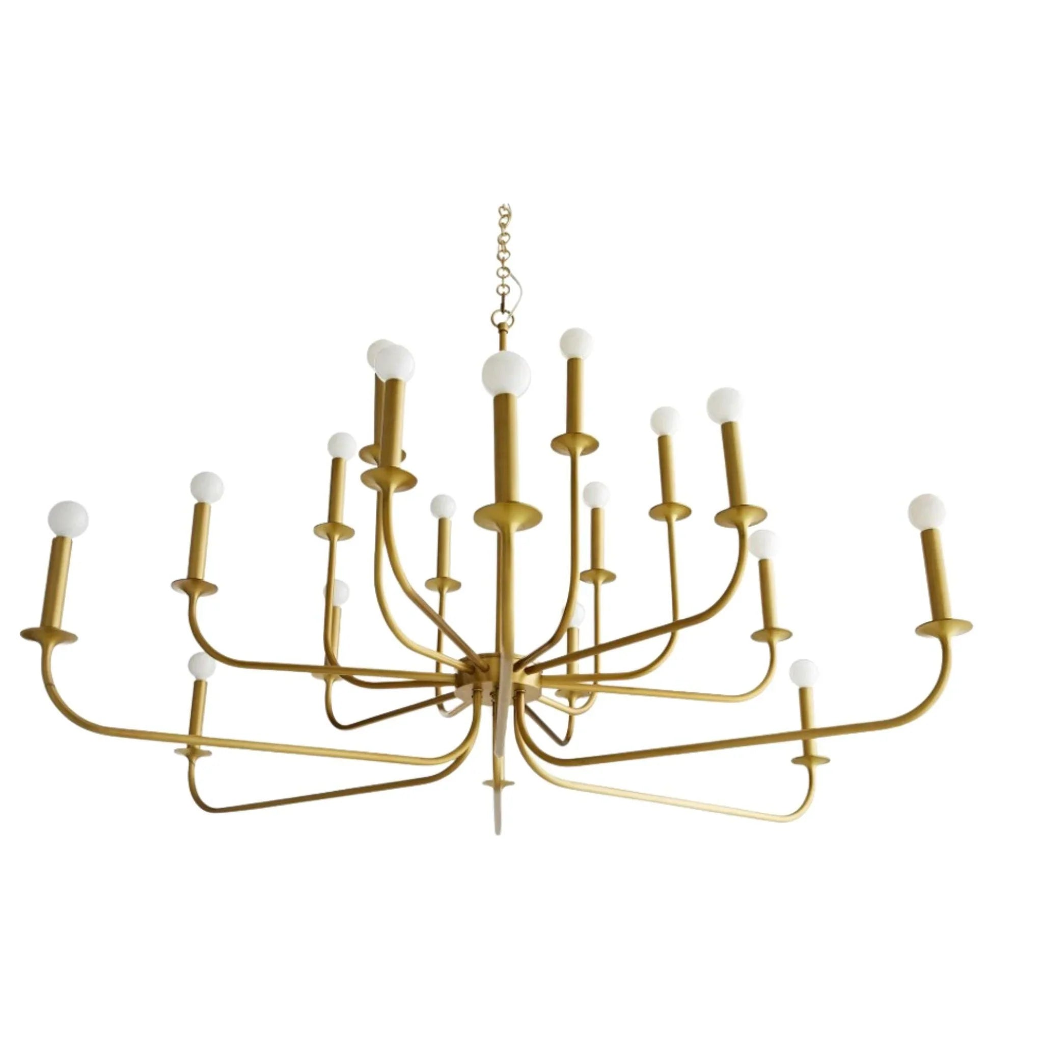 Breck Large Chandelier - Elegant Crystal Ceiling Light Fixture for Dining Room, Living Room & Bedroom | Modern Home Decor Lighting