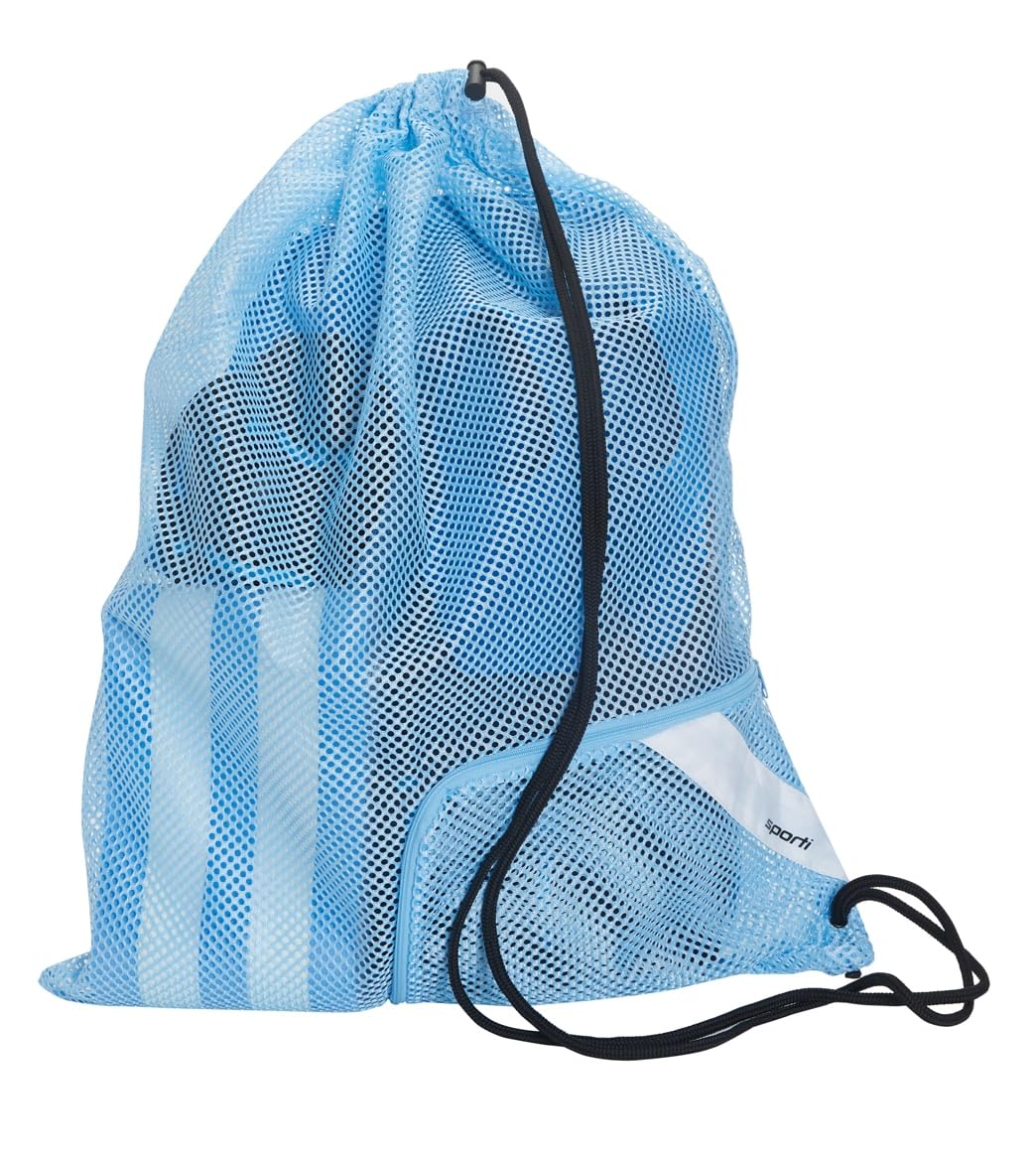 Sporti Mesh Drawstring Swimming Backpack - Waterproof Swim Bag for Swimmers, Beach & Pool Gear Storage - Perfect for Swim Meets, Gym & Travel Accessories