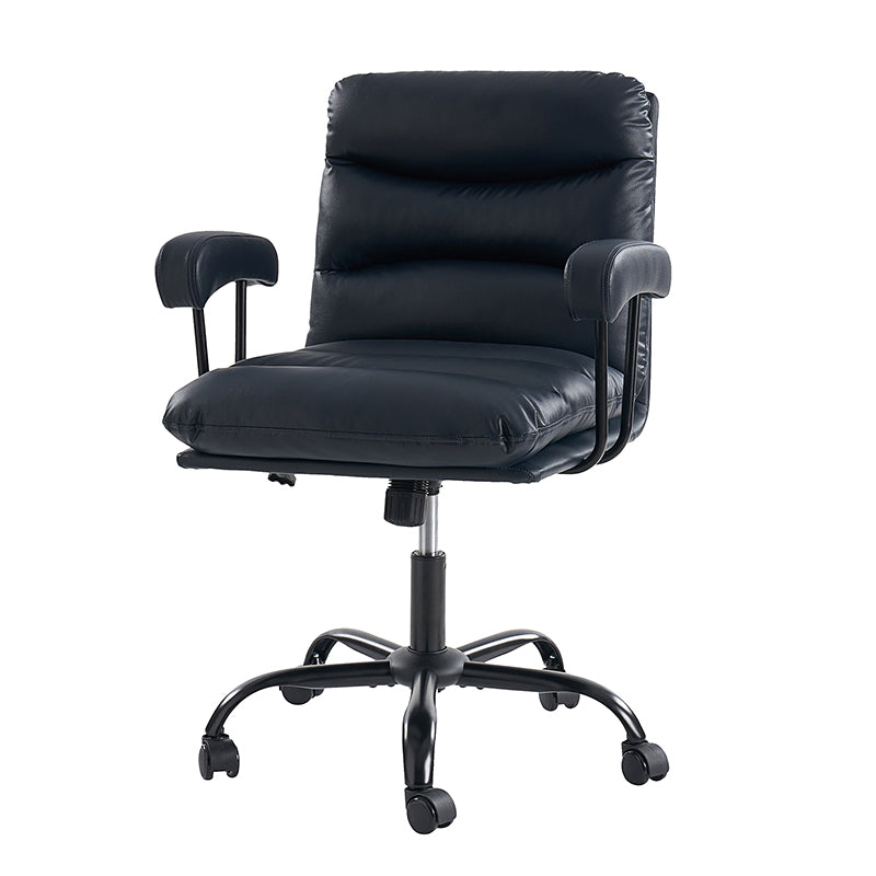 Anselm Modern Ergonomic Faux Leather Office Chair - Adjustable Swivel Desk Chair with Lumbar Support for Home & Office Workspace