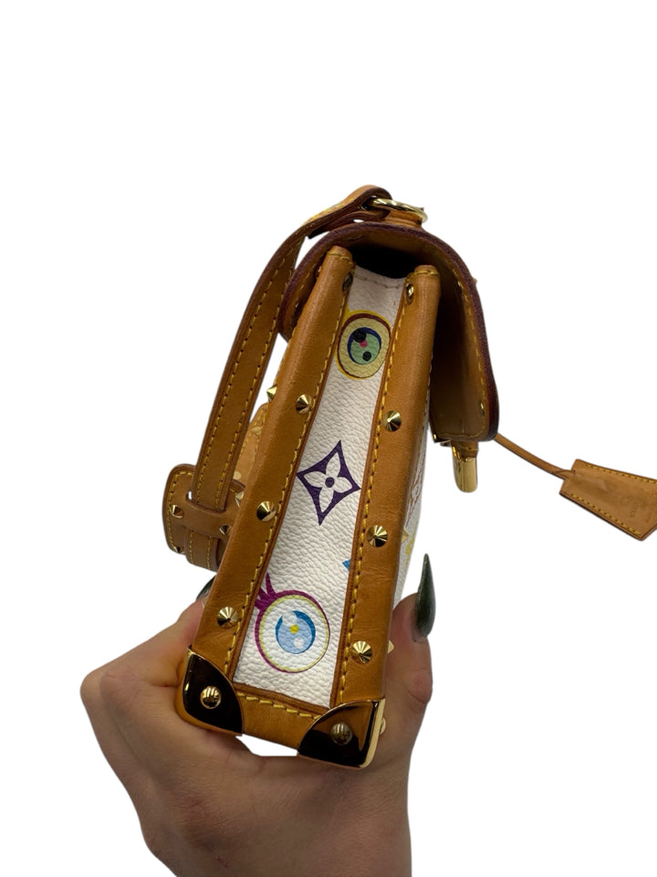 Authentic Louis Vuitton Takashi Murakami Eye Love You Monogram Rare Shoulder Bag - Limited Edition Designer Handbag for Women, Perfect for Date Night & Luxury Fashion Collectors