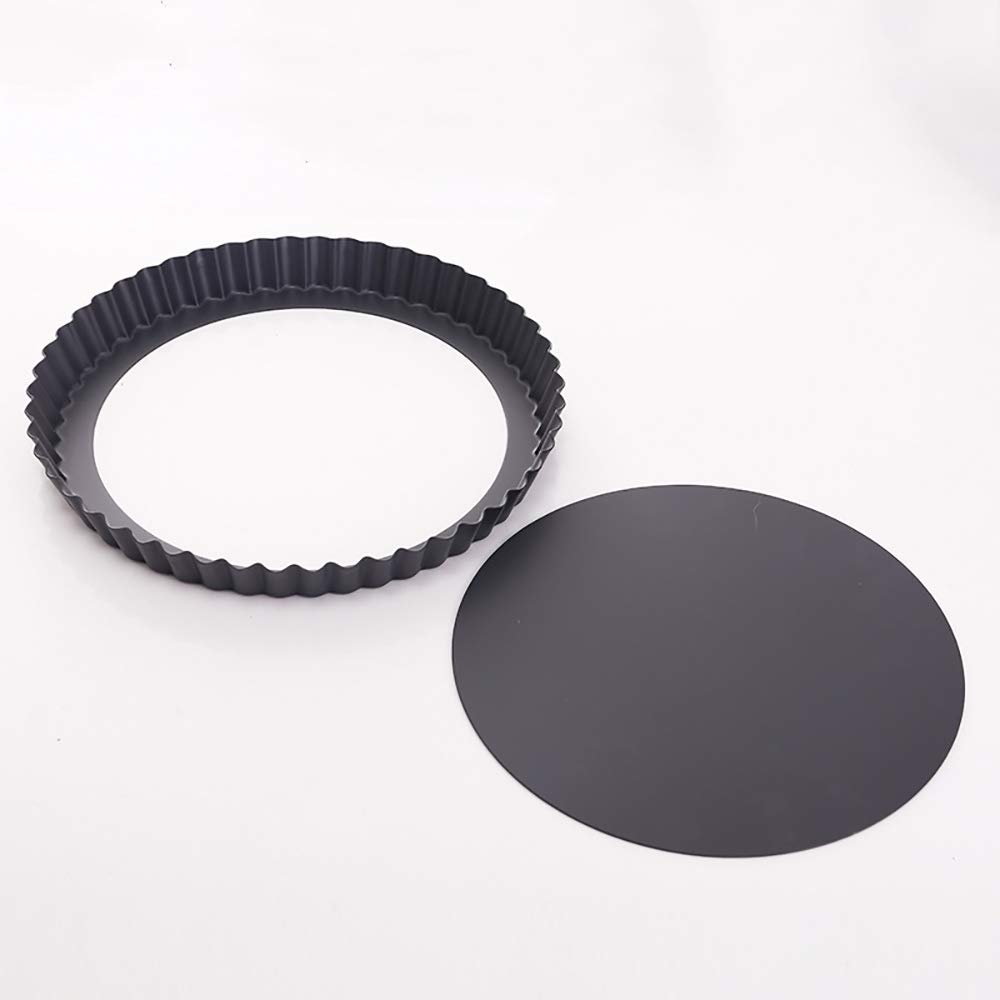 10-Inch Non-Stick Removable Bottom Round Tart Pan - Aluminum Baking Dish for Pies, Cakes & Tarts | Even Heat Distribution & Smooth Surface | Perfect for Home Baking, Thanksgiving Pies & Party Desserts