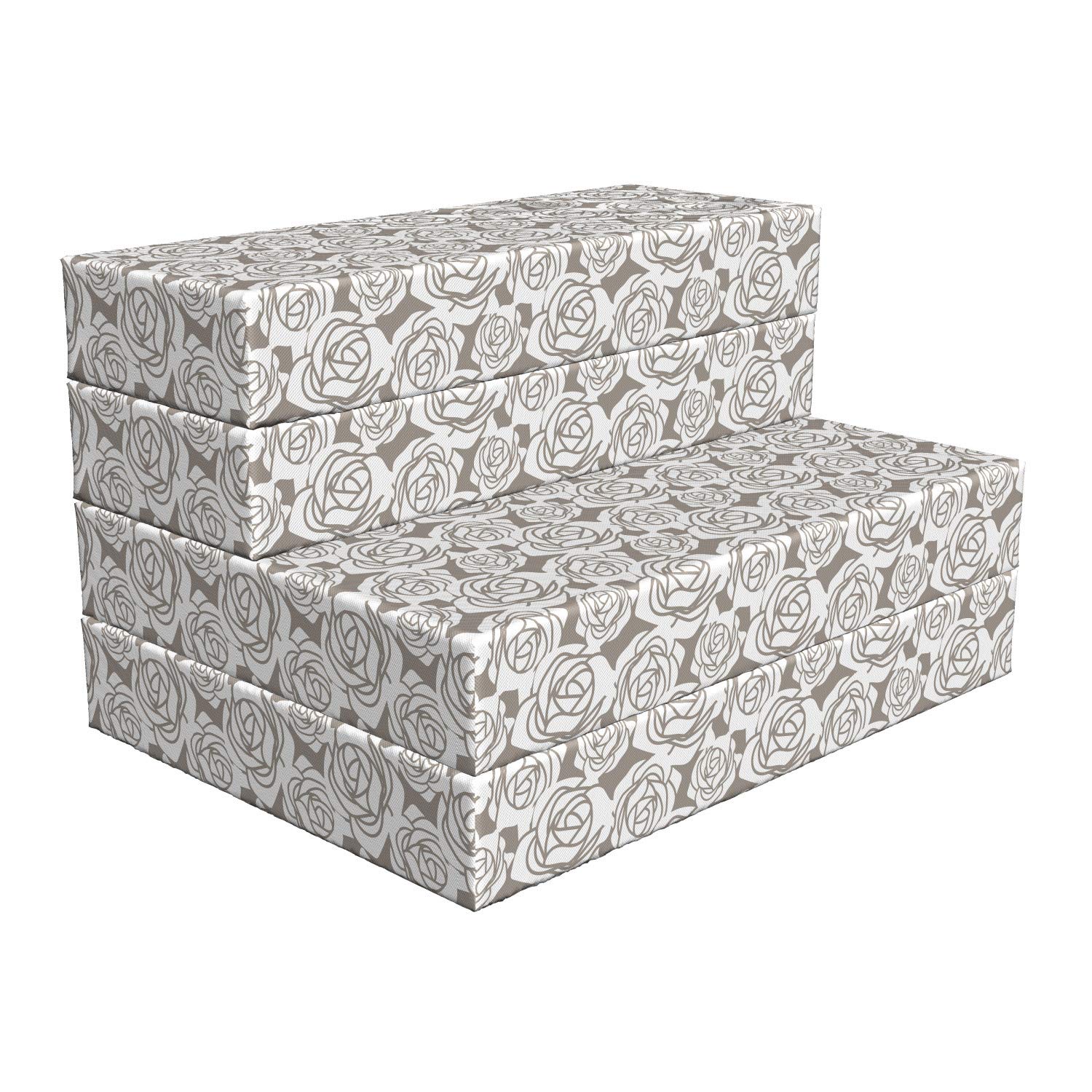 Ambesonne Floral Foldable Mattress - Romantic Branches Bridal Design, 74.8