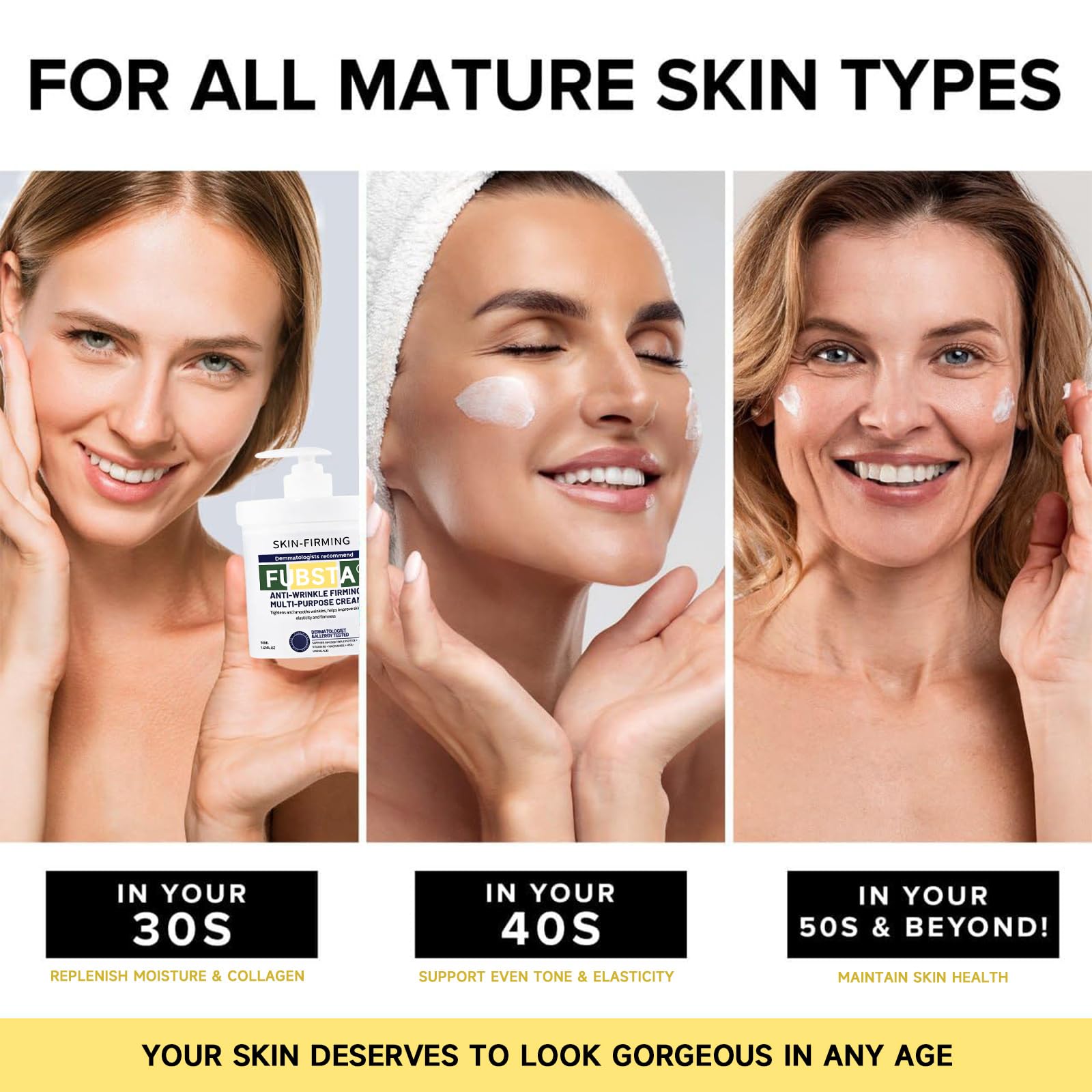 Advanced Firming & Wrinkle-Reducing Cream - Skin Tightening & Hydrating Body Lotion for Youthful Glow | Anti-Aging Moisturizer for Face & Body | Perfect for Daily Skincare Routine & Night Care