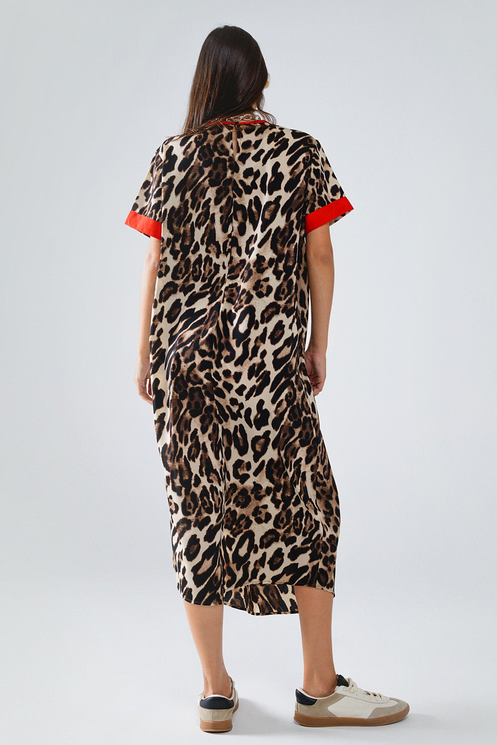 Leopard Print Robe with Front Tie Details - Soft & Stylish Women's Loungewear for Spa, Home Relaxation & Bridal Morning Prep