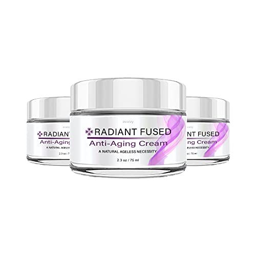 Radiant Fused Anti-Aging Cream & Serum Set (3 Bottles) - Brightening, Hydrating & Wrinkle Reduction Skincare for Day & Night Use