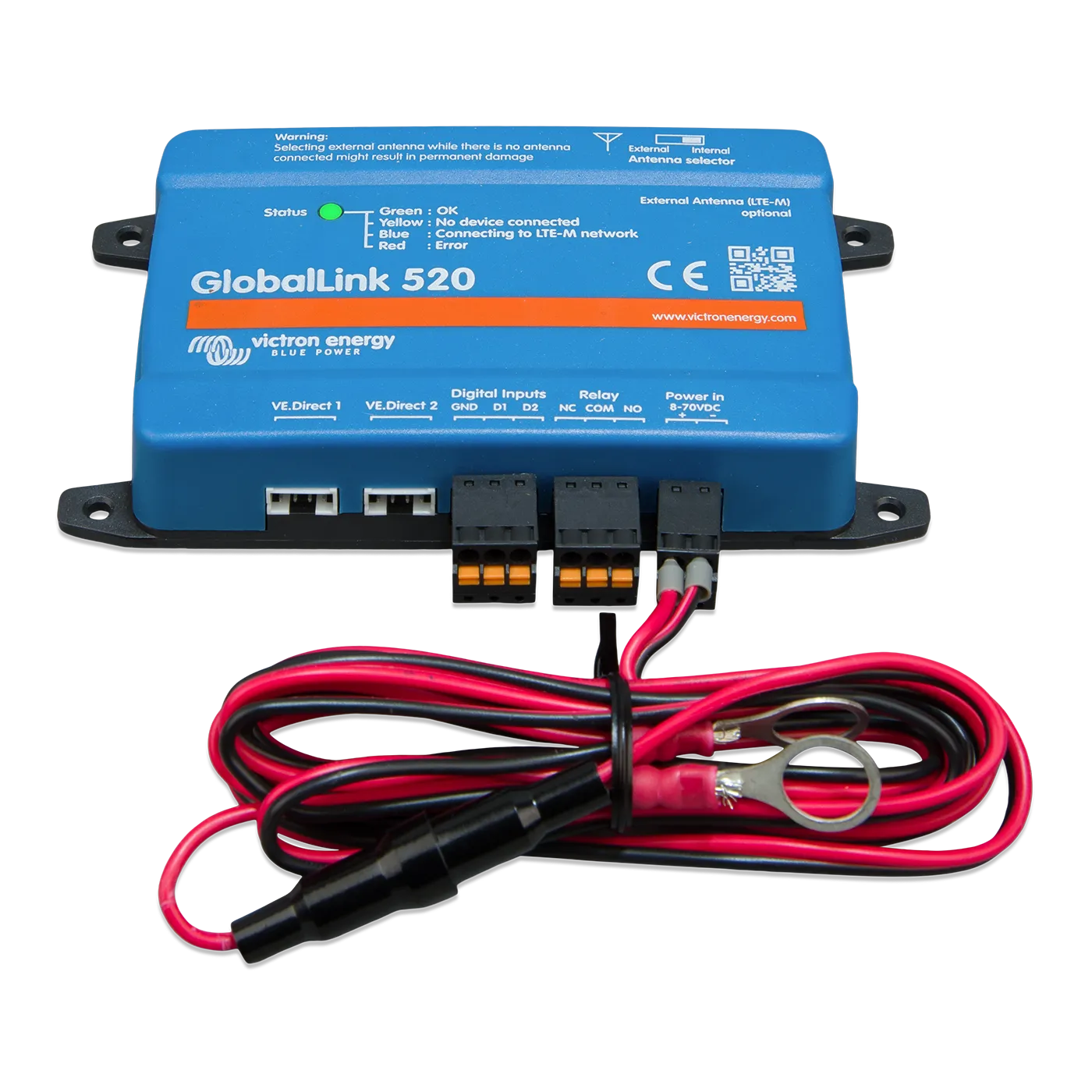 Victron GlobalLink 520 - Smart Solar Charge Controller & Remote Monitoring System for RVs, Boats, Off-Grid Power - Track Energy Usage via Bluetooth & WiFi