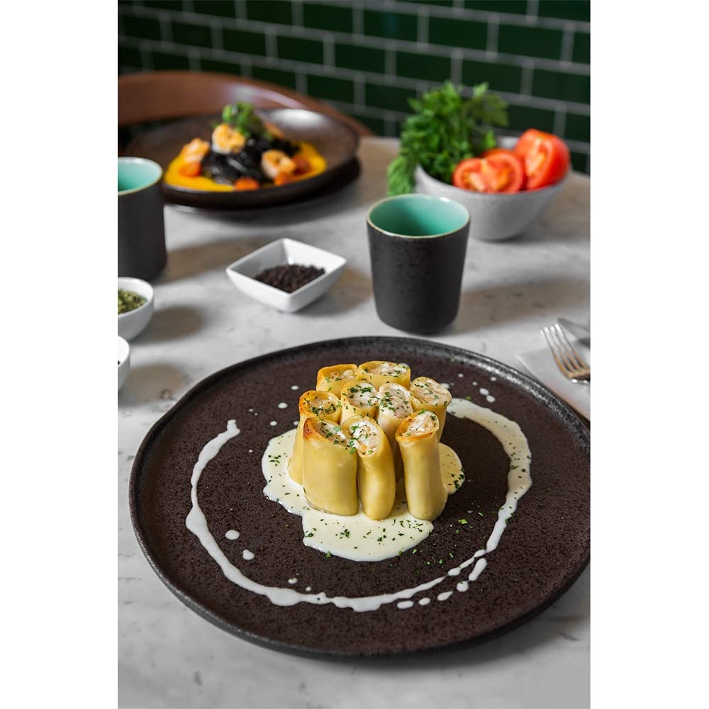 10.5-Inch Stoneware Salad Bowl - Handcrafted Casa Alegre Amazonia Serving Dish for Entertaining | Perfect for Salads, Pasta, Fruit & Family Dinners
