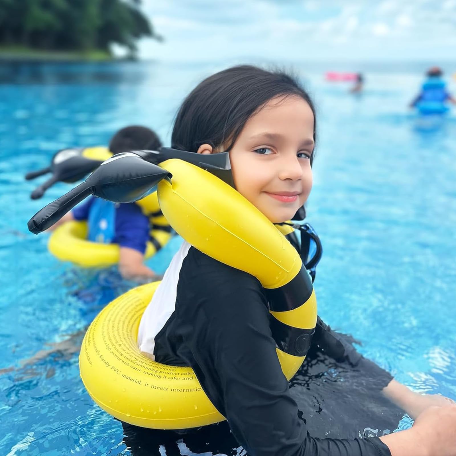 Best Inflatable Swimming Vest & Pool Buoy - Adjustable Flotation Ring for Kids & Adults - Perfect for Beach, Pool, Lake & Water Safety Training