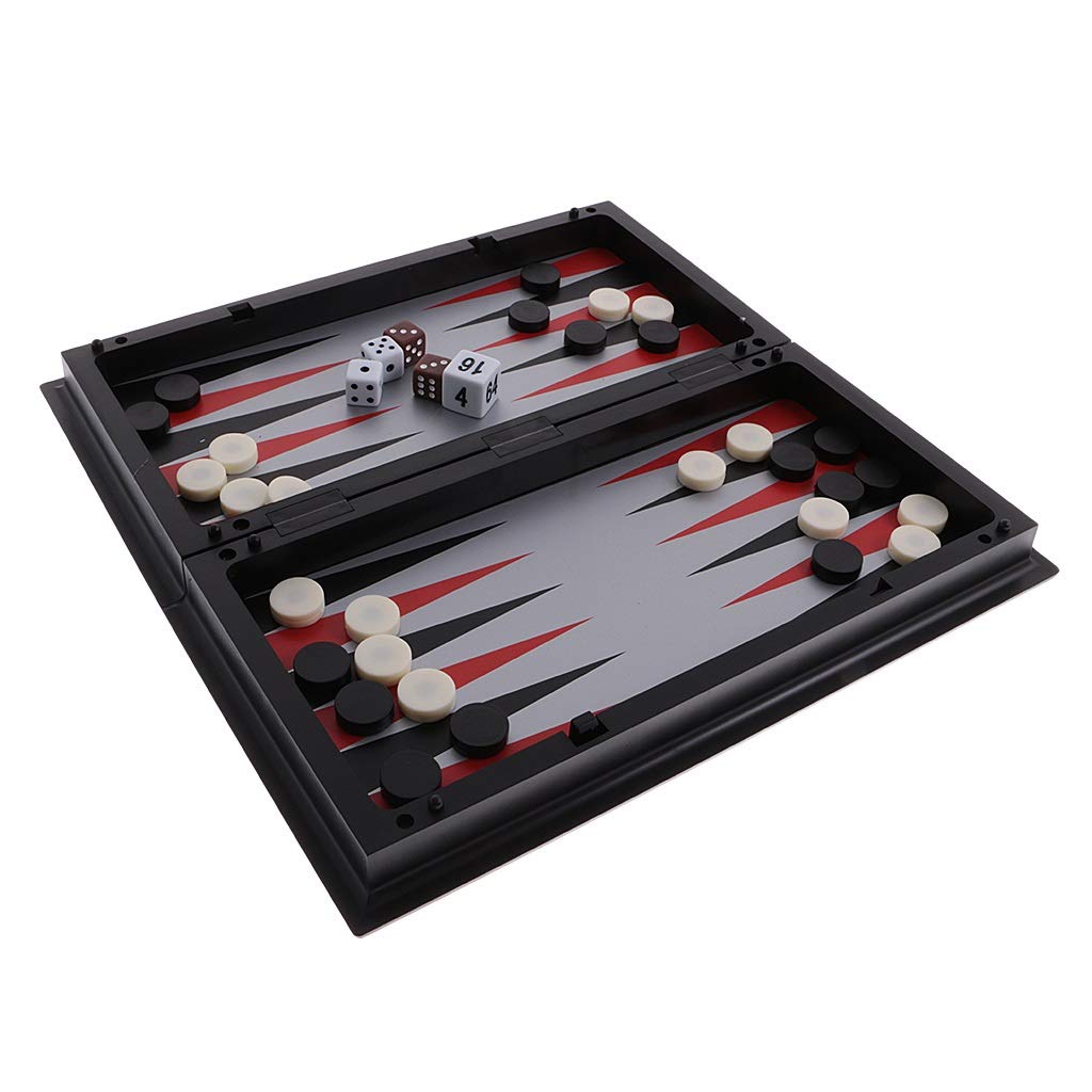 CHENHAN 3-in-1 Magnetic Chess, Checkers & Backgammon Set - Portable Board Games for Travel, Family Fun & Indoor Entertainment