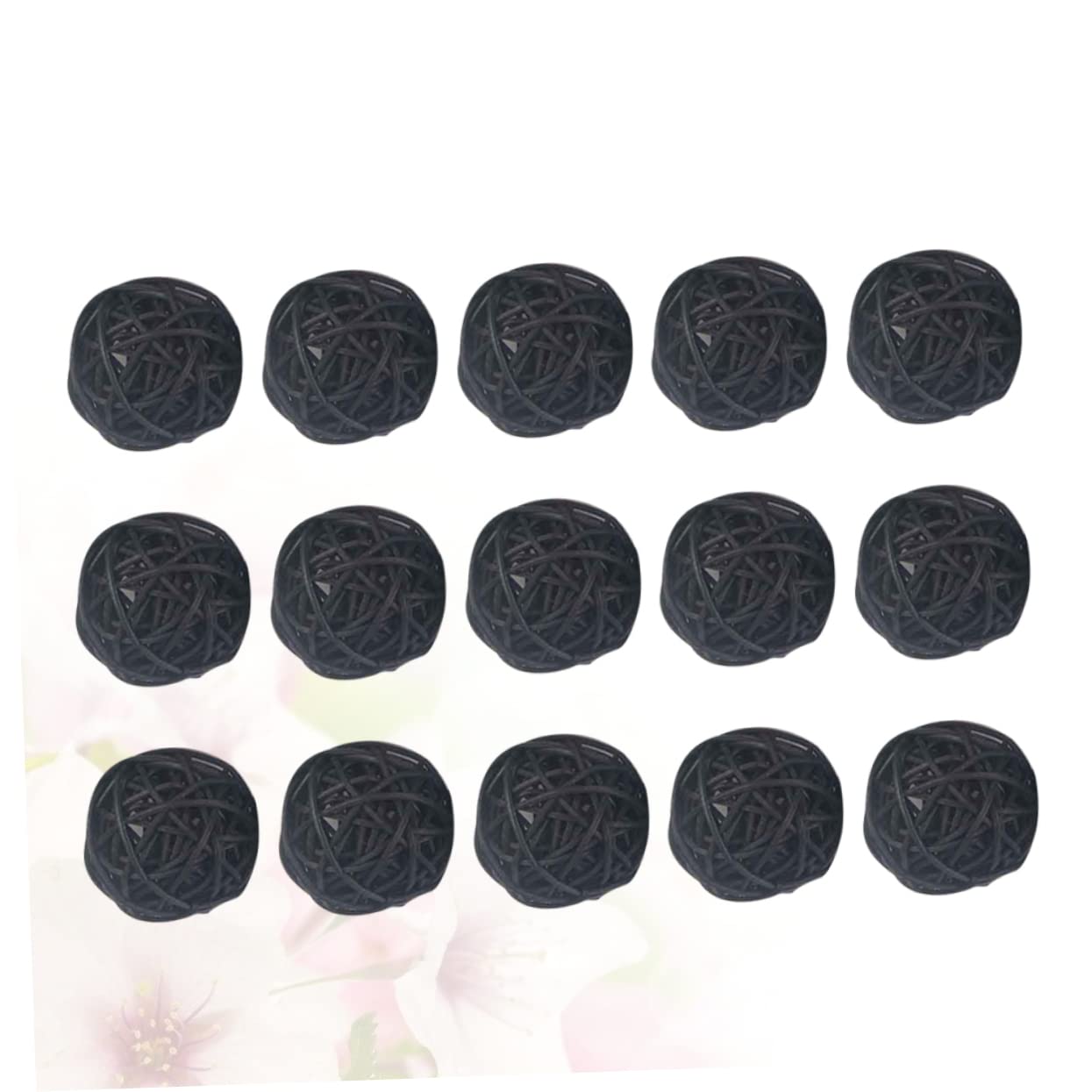 COHEALI 15pcs Black Rattan Hanging Balls - Natural Tree Decorations for Home, Wedding, Party & Garden Decor | Boho Chic Wall & Ceiling Ornaments