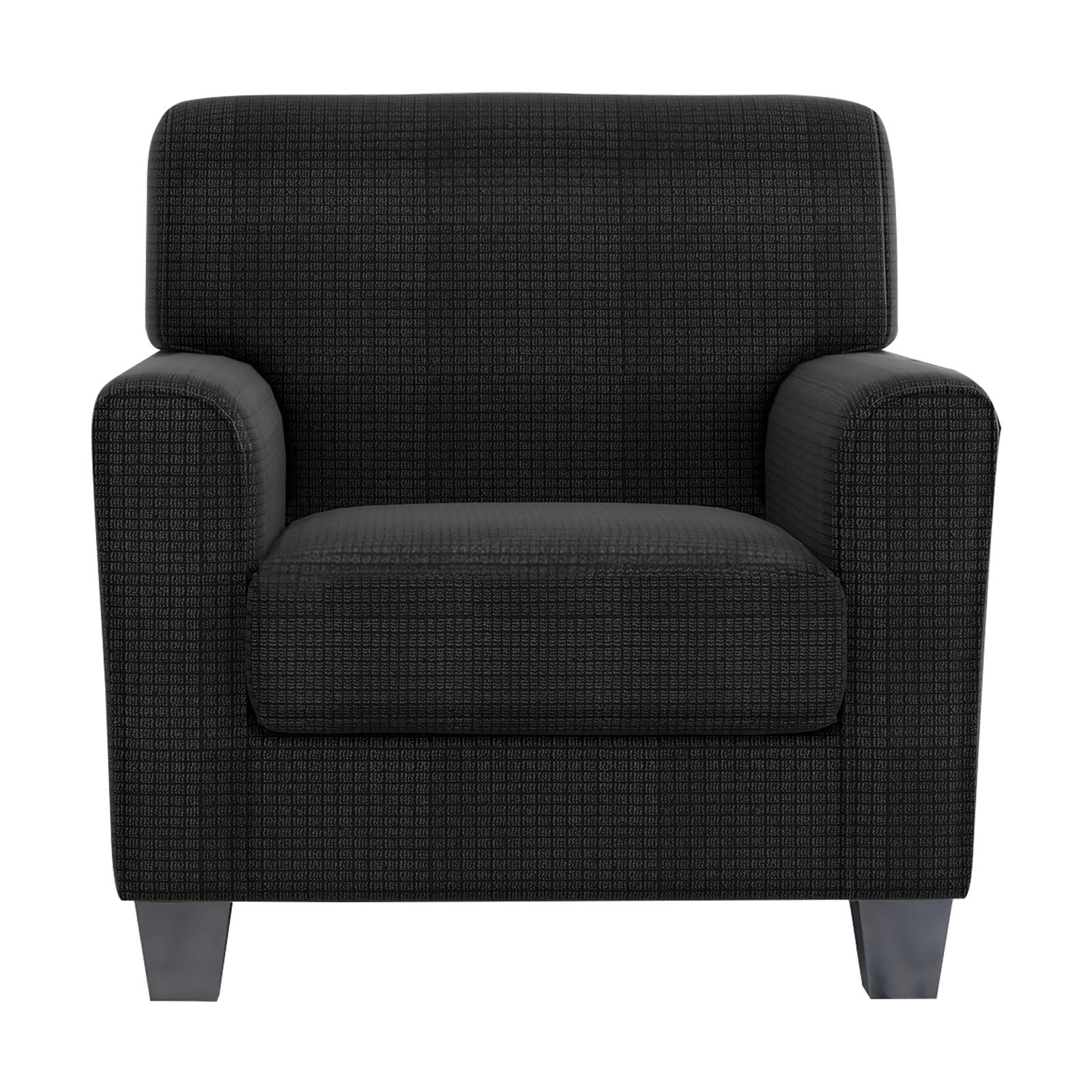 ZNSAYOTX 2-Piece Stretch Armchair Slipcovers - Anti-Slip Living Room Chair Covers, Machine Washable Furniture Protector (Dark Grey) - Perfect for Sofa, Recliner & Dining Chairs