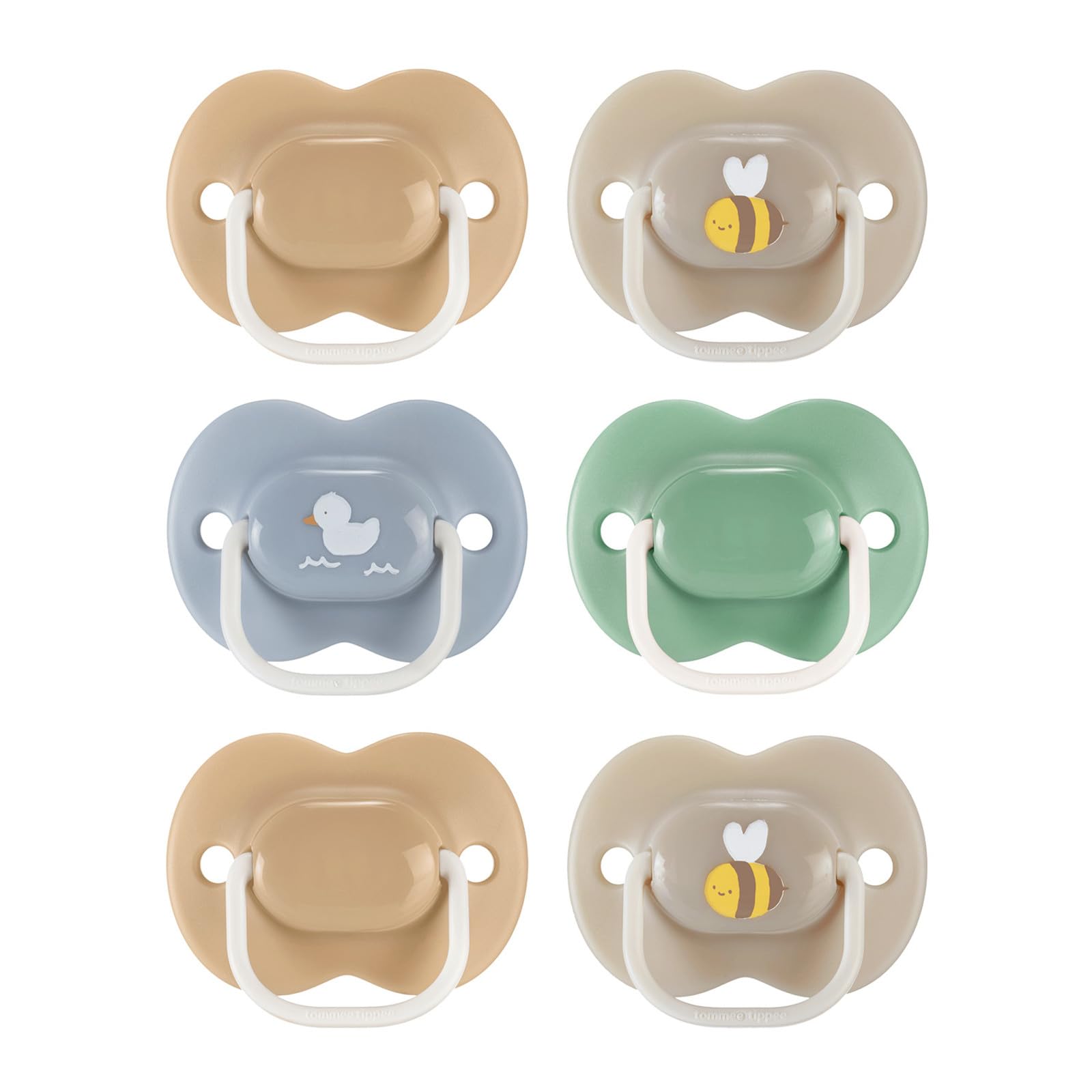Tommee Tippee Anytime Pacifiers for Babies 18-36 Months - 6 Pack with Reusable Sterilizer Pod - BPA-Free Silicone, Symmetrical Nipple Design - Perfect for Daycare, Travel & Soothing Fussy Infants