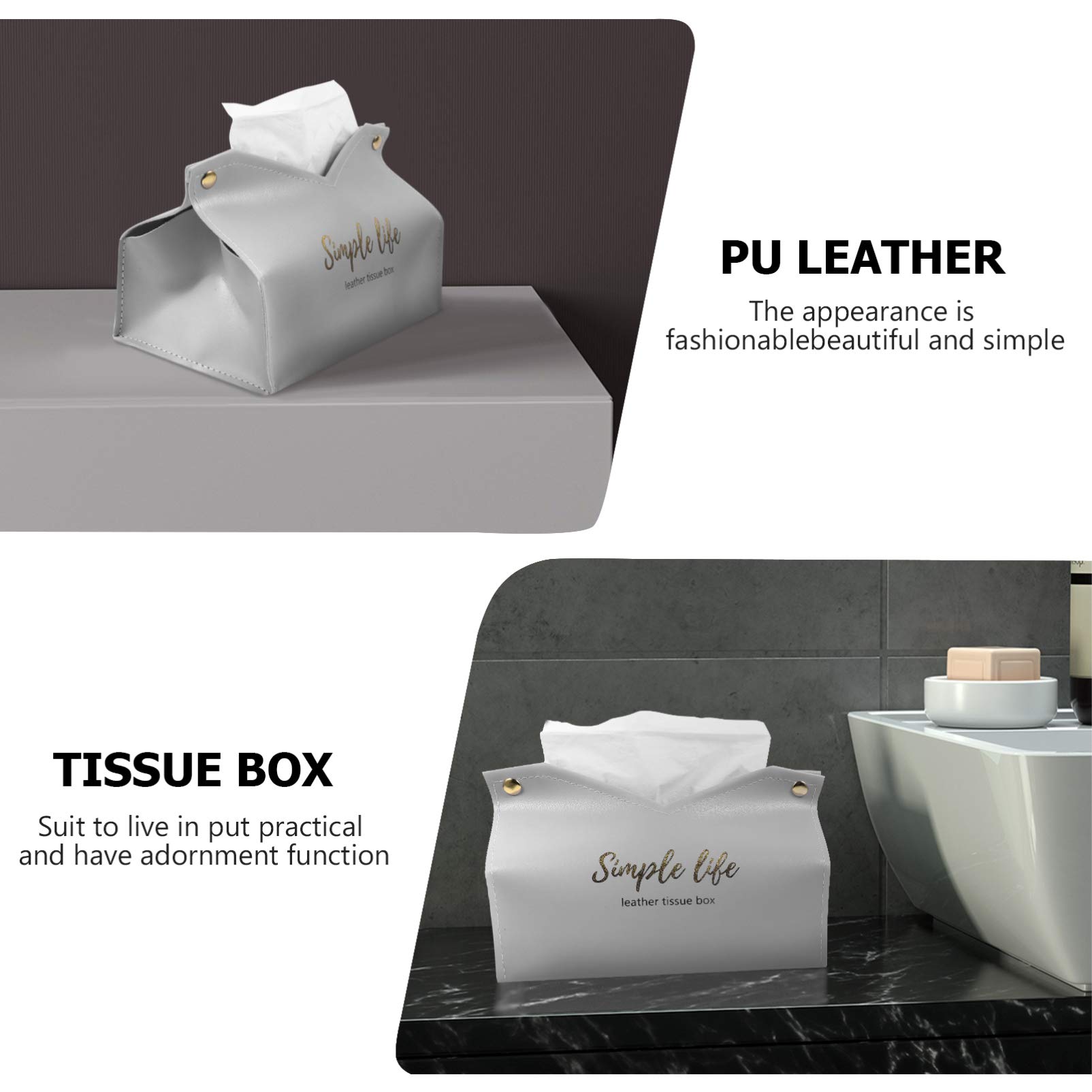 NUOBESTY Leather Napkin Holder Box - Premium Tissue Storage Pouch for Paper Towels, Napkins & Tissues | Perfect for Kitchen, Dining Table, Office Desk & Bathroom Organization