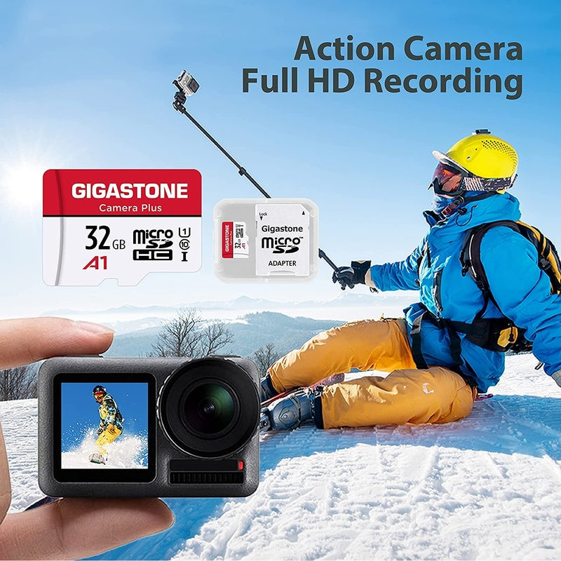 Gigastone 128GB Micro SD Card High Speed Class 10 UHS-I U3 V30 with SD Adapter - Perfect for Smartphones, Tablets, Action Cameras, and Drones