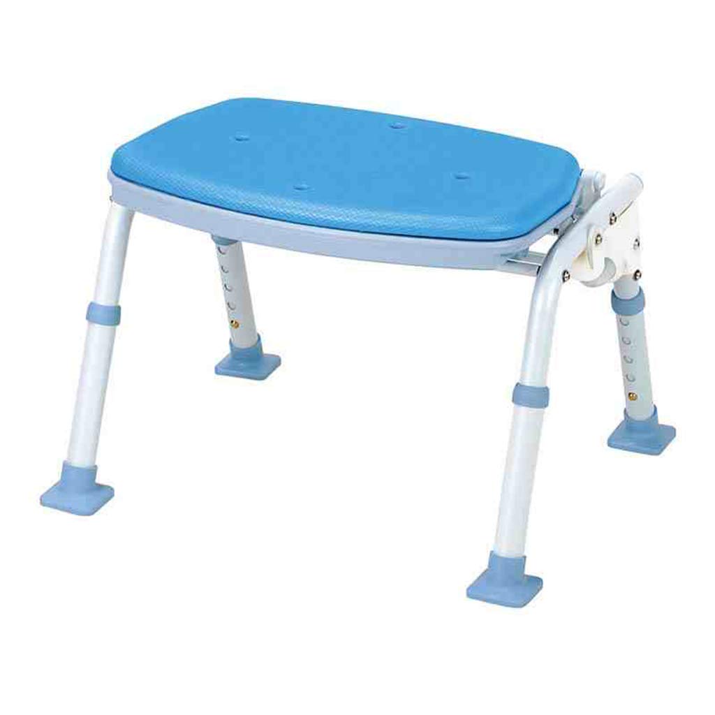 **Non-Slip Folding Bath Stool for Elderly & Maternity - Adjustable Shower Chair with Anti-Skid Feet, Lightweight Bathroom Stool for Safe Bathing (Blue) - Perfect for Seniors, Pregnant Women & Shower Safety**