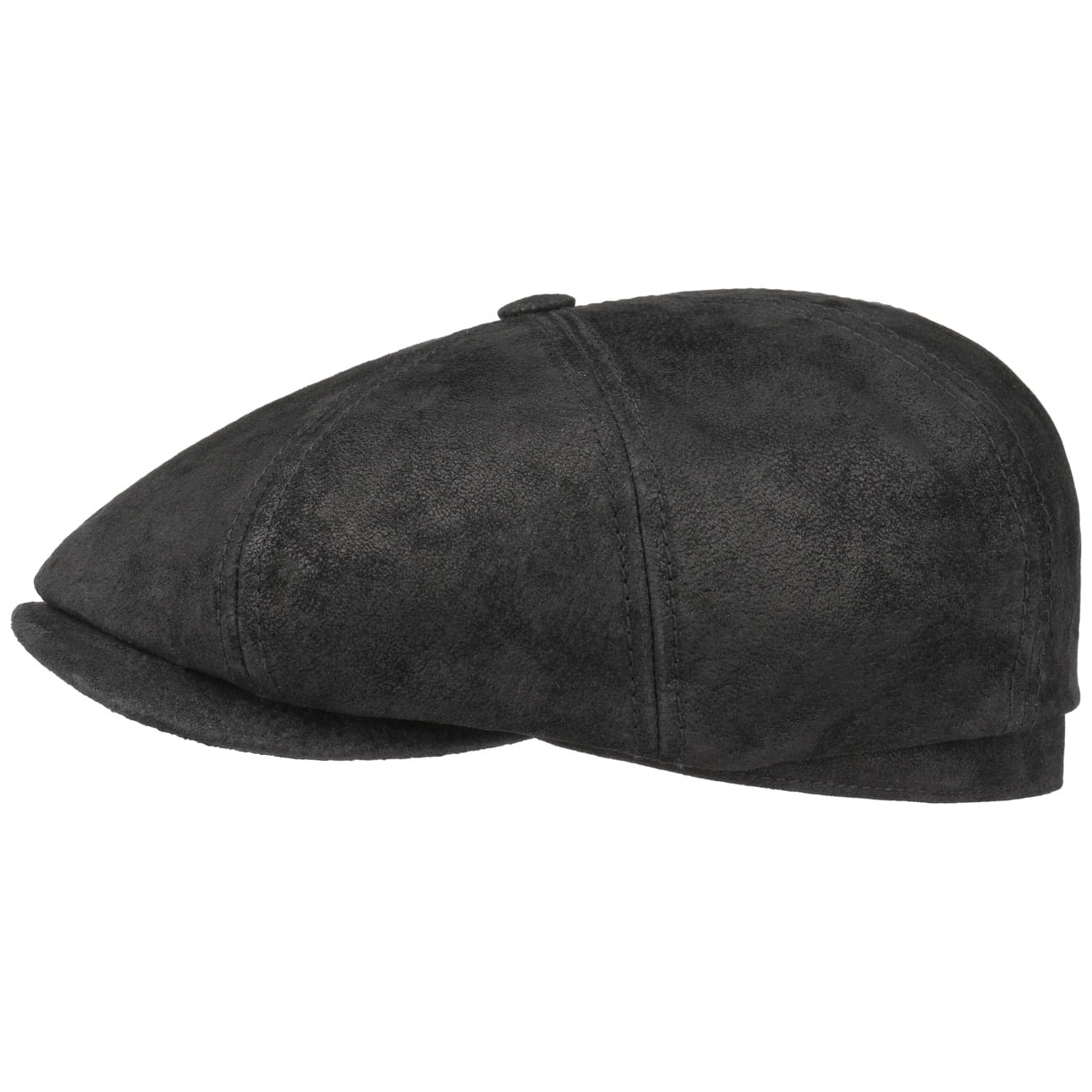 Stetson Hatteras Pigskin Leather Newsboy Cap – Vintage Style Men's Hat for Casual Wear & Outdoor Adventures