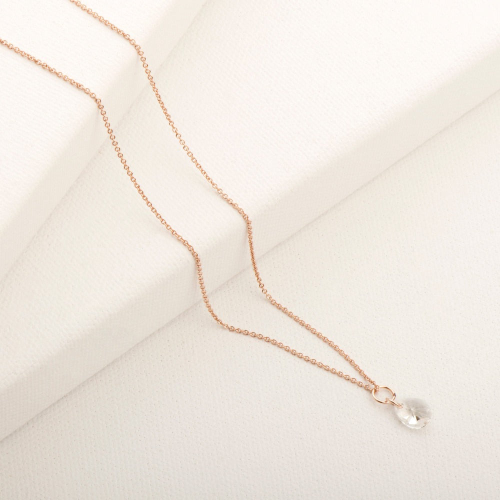 Elegant Freefall Crystal Necklace for Women - Dainty Layering Jewelry Gift for Birthday, Anniversary & Valentine's Day - Perfect for Date Night & Special Occasions