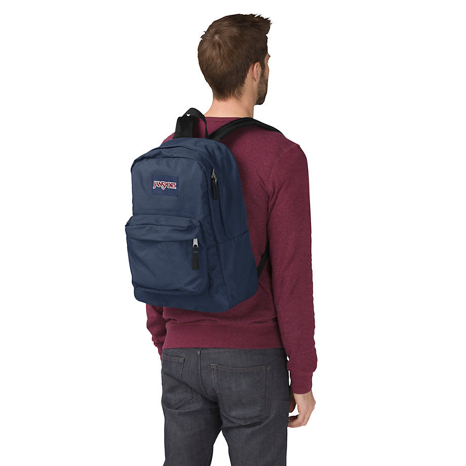 JanSport SuperBreak Backpack - Lightweight Laptop Backpack for School & Travel, Navy Blue - Perfect for College Students, Commuters & Everyday Use