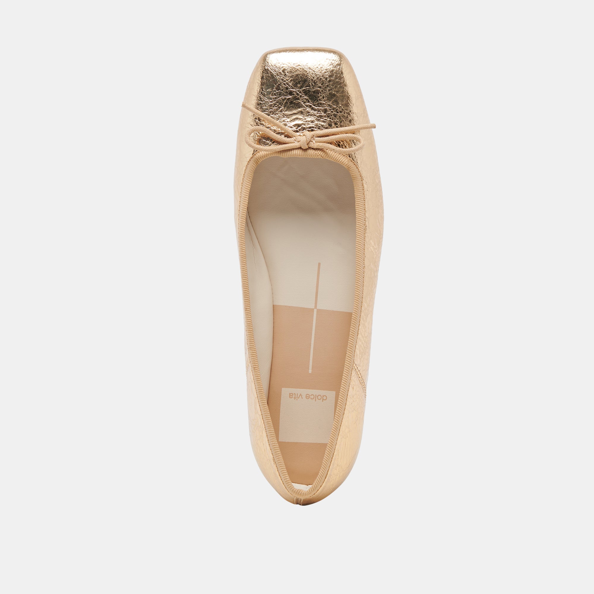 ANISA Distressed Leather Ballet Flats in Gold - Comfortable & Stylish Women's Shoes for Work, Casual Wear & Dance