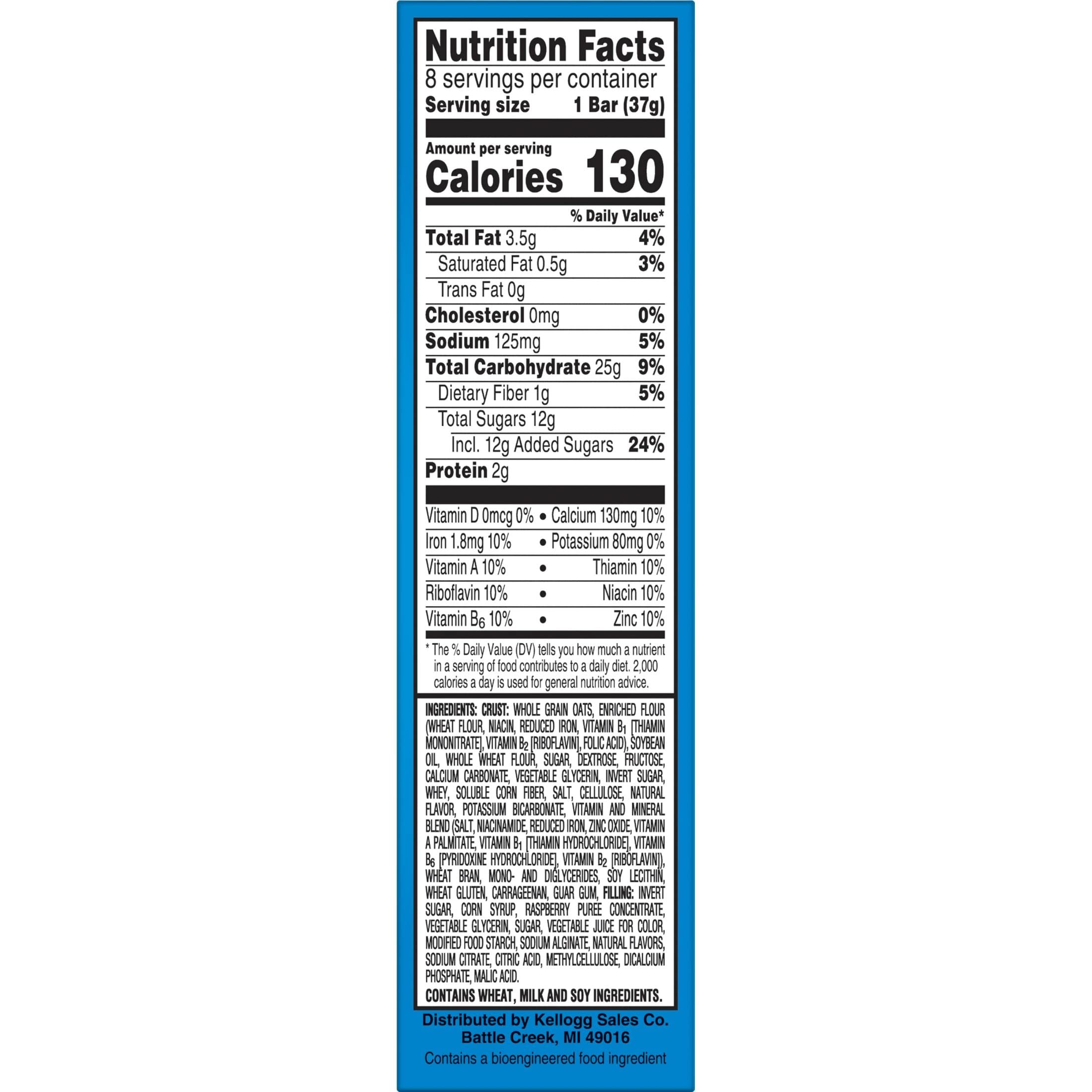 Nutri-Grain Soft Baked Breakfast Bars - Whole Grain Raspberry Snacks for Kids - 10.4oz Box (8 Bars) - Perfect for School Lunches, After-School Snacks & On-the-Go Breakfast
