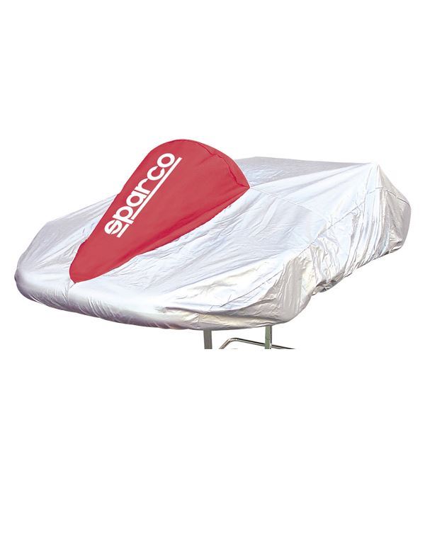 Sparco Kart Cover - Waterproof & UV Resistant Go Kart Cover for Outdoor Storage & Protection | Fits Most Racing Karts | Perfect for Garage, Track & Transport Use