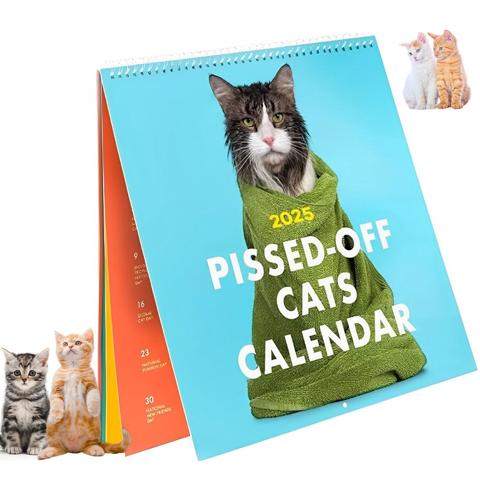 2025 Pissed-Off Cats Wall Calendar - Funny Monthly Planner for Cat Lovers with Cute Cat Photos | Perfect for Office, Home Decor & Gift Ideas for Cat Owners