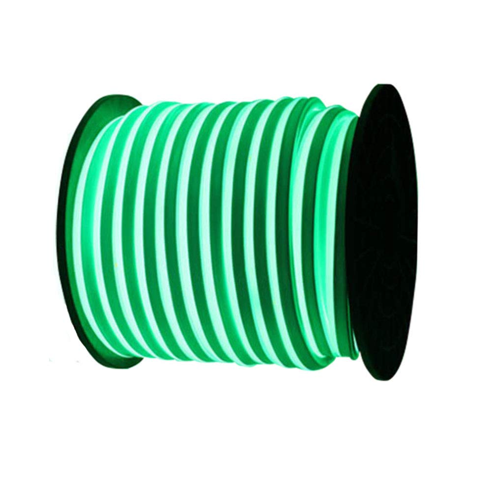 XUNATA 6.6ft/2m Waterproof Green LED Neon Rope Light - 240 SMD 2835 LEDs, 12V DC Flexible Neon Tube for Outdoor Garden, Patio, Party, Christmas & Thanksgiving Decorations - Perfect for Home, Bar, Wedding, and Event Lighting