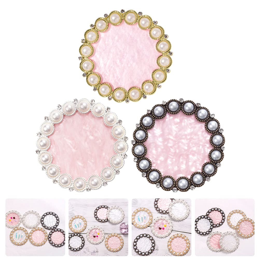 Beaupretty 3Pcs Nail Pigment Palette Set - Pearl Bead Nail Art Display Tray with Polish Drawing Frame for Professional & Home Salon Use | Perfect for Nail Tip Samples, Manicure Practice & Nail Art Showcase