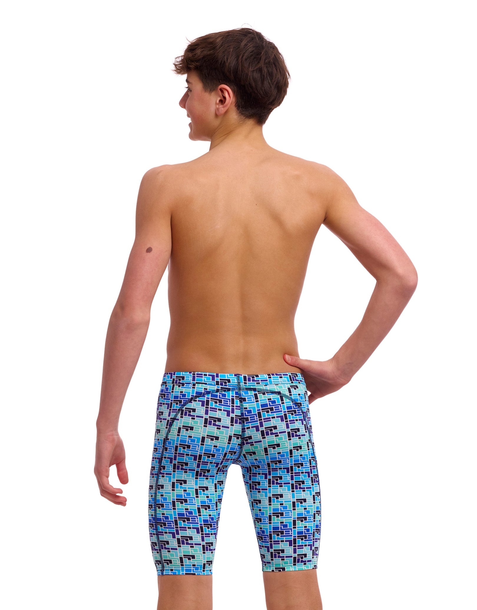 Boys Swim Training Jammer - Blue | Competitive Swimwear for Youth Athletes | Perfect for Swim Practice, Lessons & Water Sports