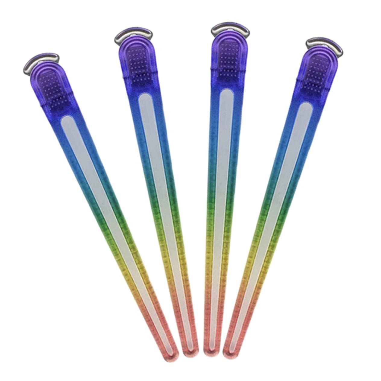 4 Pcs Rainbow Alligator Hair Clips - Colorful Hair Styling Clips for Women & Girls, Salon Quality Hair Accessories for Daily Use, Parties, Weddings & Cosplay