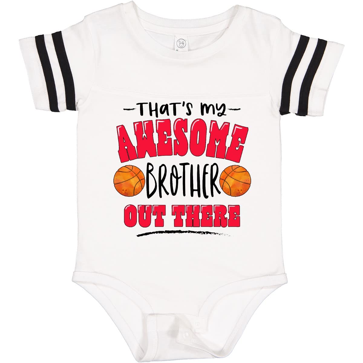 Inktastic Awesome Brother Basketball Baby Bodysuit - Perfect for Sibling Gifts